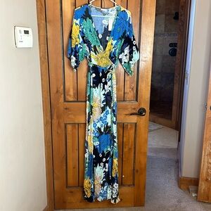 Long Wrap Maxi Dress NWT Large